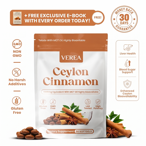 VEREA PREMIUM CEYLON CINNAMON 7200mg (with MCT Oil)