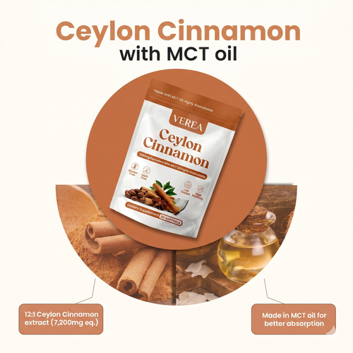 VEREA PREMIUM CEYLON CINNAMON 7200mg (with MCT Oil)